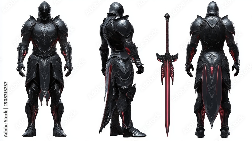 Dark Knight Full Armor with Sword