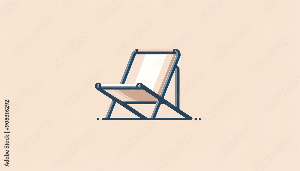 Flat Design of a Folding Lounge Chair Flat Design of a Folding Lounge Chair