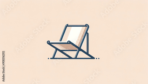 Flat Design of a Folding Lounge Chair