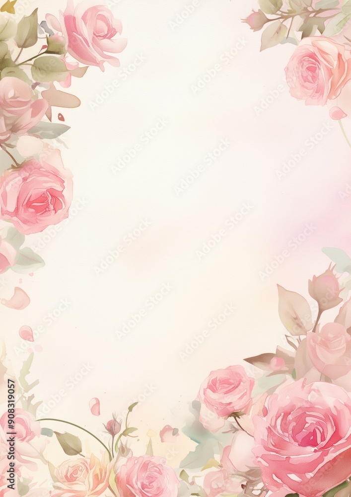 Free watercolor Rose blossom drawing white background Free watercolor Rose blossom drawing white background