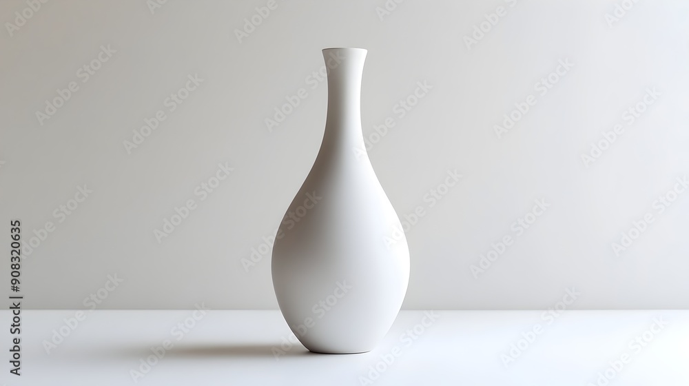Elegant Minimalist White Vase Modern Home Decoration Art Elegant Minimalist White Vase Modern Home Decoration Art