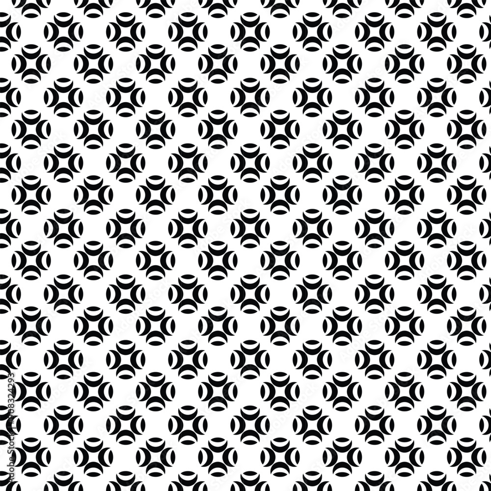 Black and white seamless abstract pattern Background and backdrop Grayscale ornamental design.