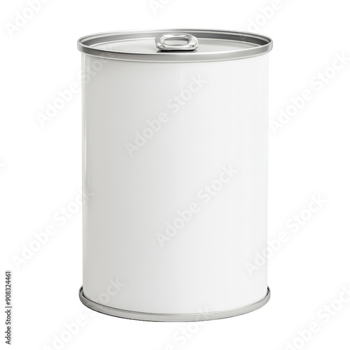 Blank White Soup Can On Transparent Png Background For Canned Food Mockup . Generative ai