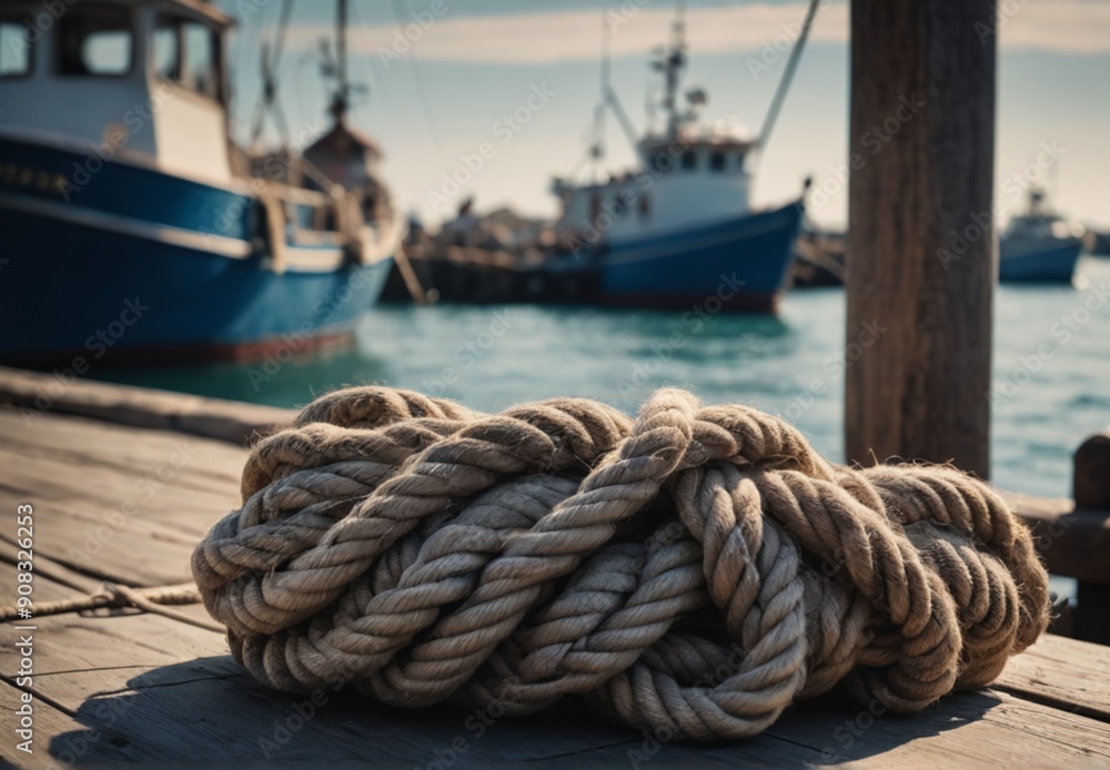 Obraz premium ropes on a boat