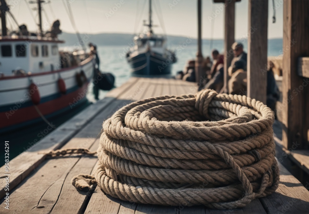 Fototapeta premium ropes on a ship