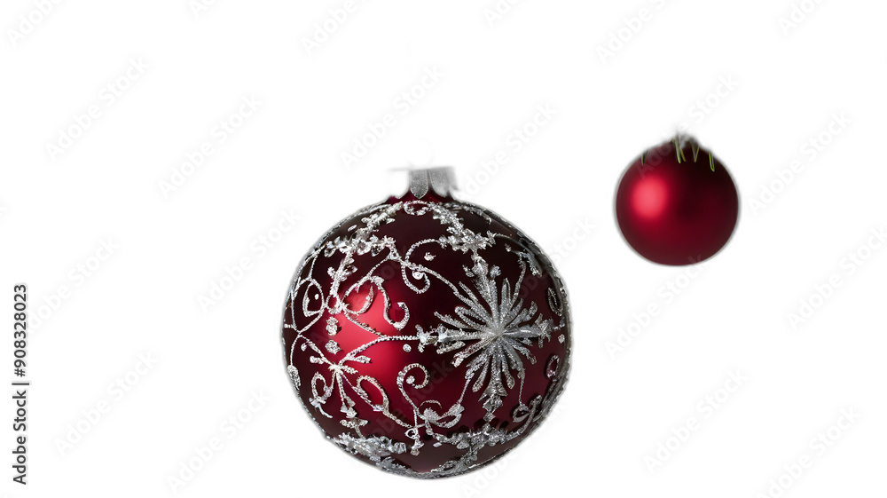 Globe Christmas ball ornament isolated on a white backgound Globe Christmas ball ornament isolated on a white backgound