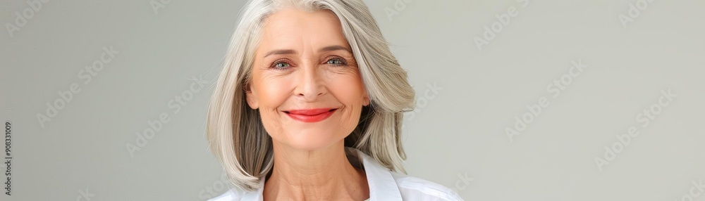 Graceful aging senior woman portrait in natural light, highlighting wisdom and beauty Graceful aging senior woman portrait in natural light, highlighting wisdom and beauty