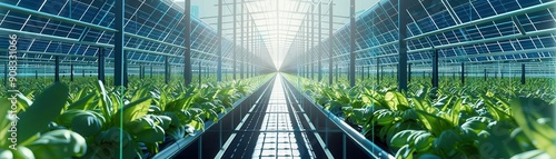 Greenhouse utilizing solar power for optimal plant growth