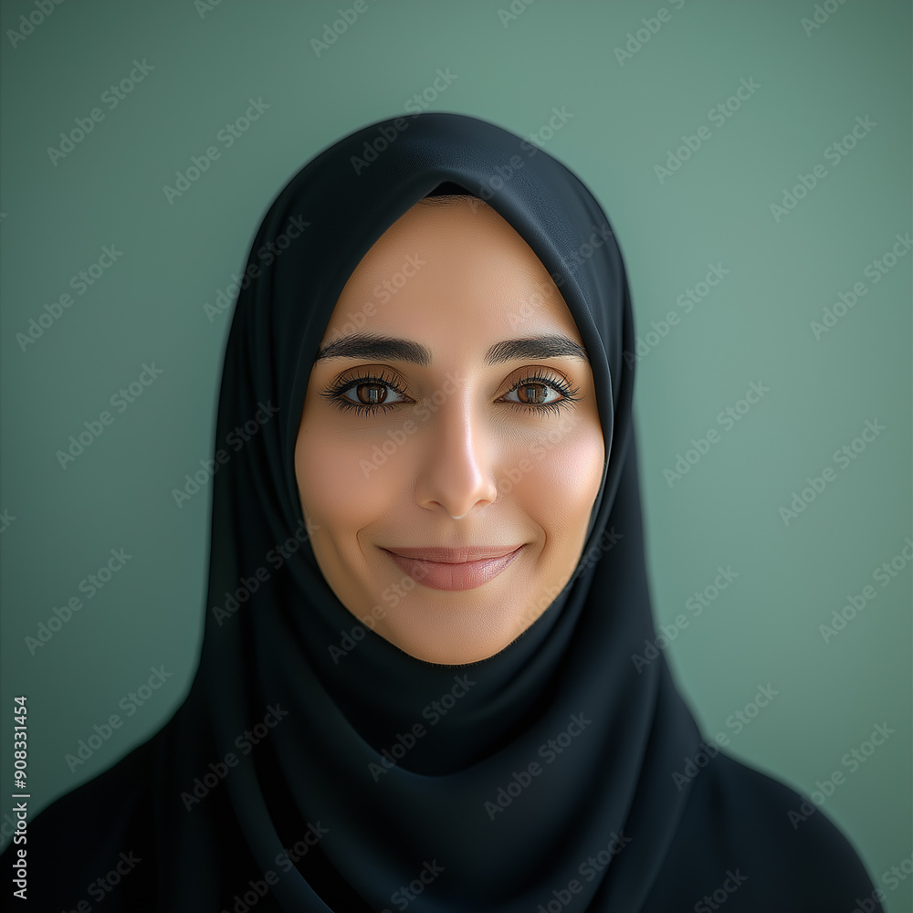 Portrait of Elegant Emirati Woman in Hijab Portrait of Elegant Emirati Woman in Hijab