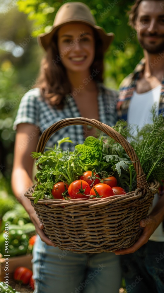 Freshly picked vegetables in a basket. AI. Freshly picked vegetables in a basket. AI.