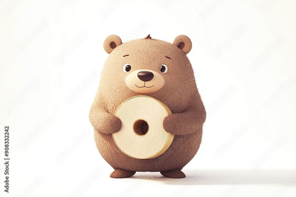 Bear with a roll of tape Bear with a roll of tape