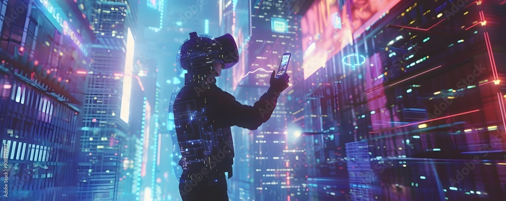 people using VR glasses people using VR glasses