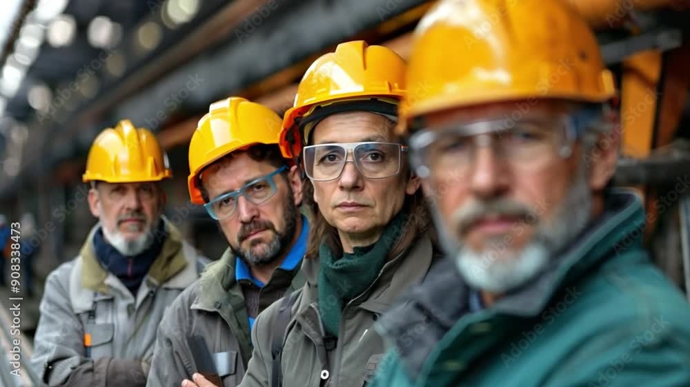 In a steel factory, a supervisor and a worker
In a steel factory, a supervisor and a worker