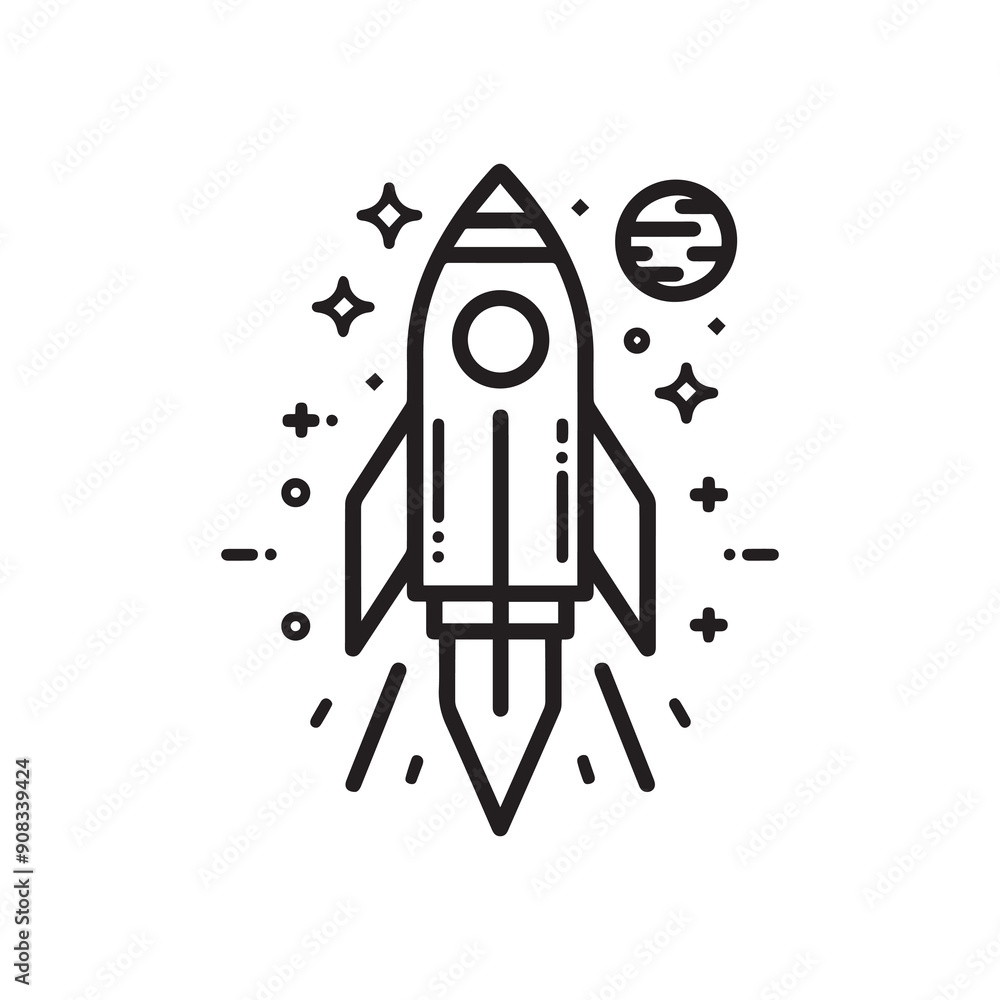 Spaceship icon set vector design symbol of science and technology. Spaceship icon set vector design symbol of science and technology.