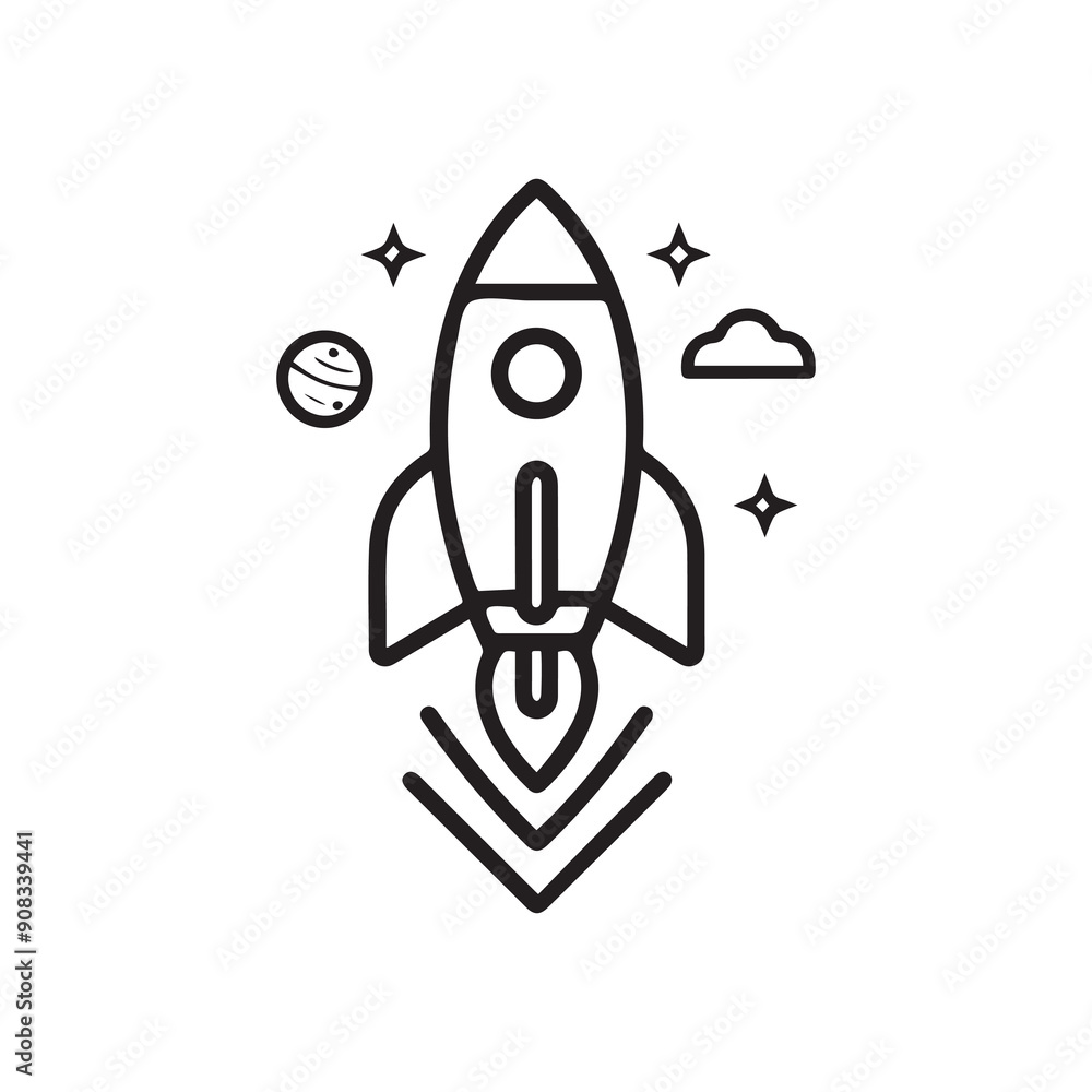 Spaceship icon set vector design symbol of science and technology. Spaceship icon set vector design symbol of science and technology.