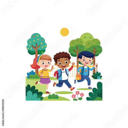 Set of Back To School vector illustration design on a white background