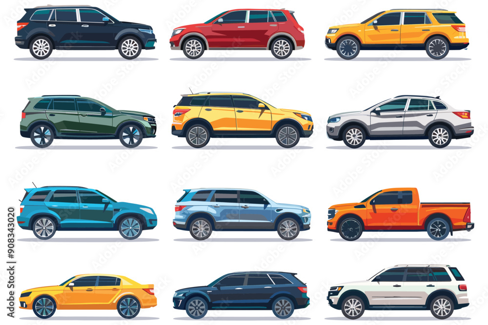 Set of luxury vehicles, Modern auto vehicles, Colorful cartoon cars collection, Set of different model cars, Flat car collection, Vector illustration Set of luxury vehicles, Modern auto vehicles, Colorful cartoon cars collection, Set of different model cars, Flat car collection, Vector illustration
