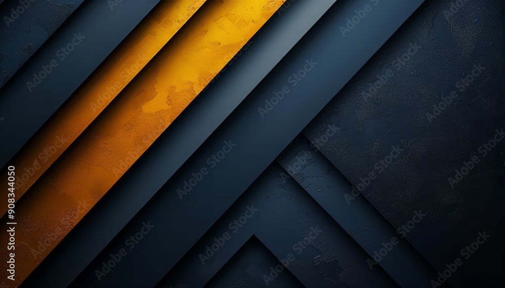 Abstract Background with Diagonal Stripes of Gold and Dark Blue Abstract Background with Diagonal Stripes of Gold and Dark Blue