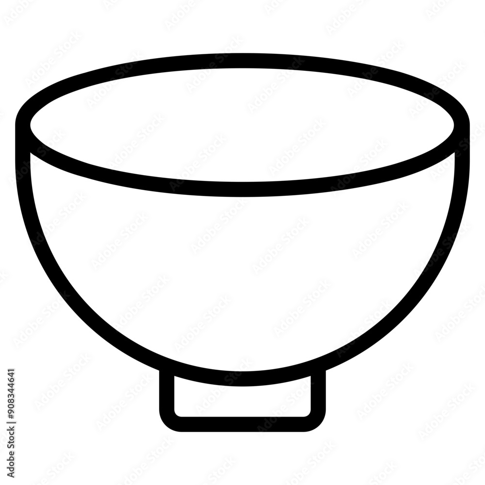 Bowl Icon in Line Style Bowl Icon in Line Style