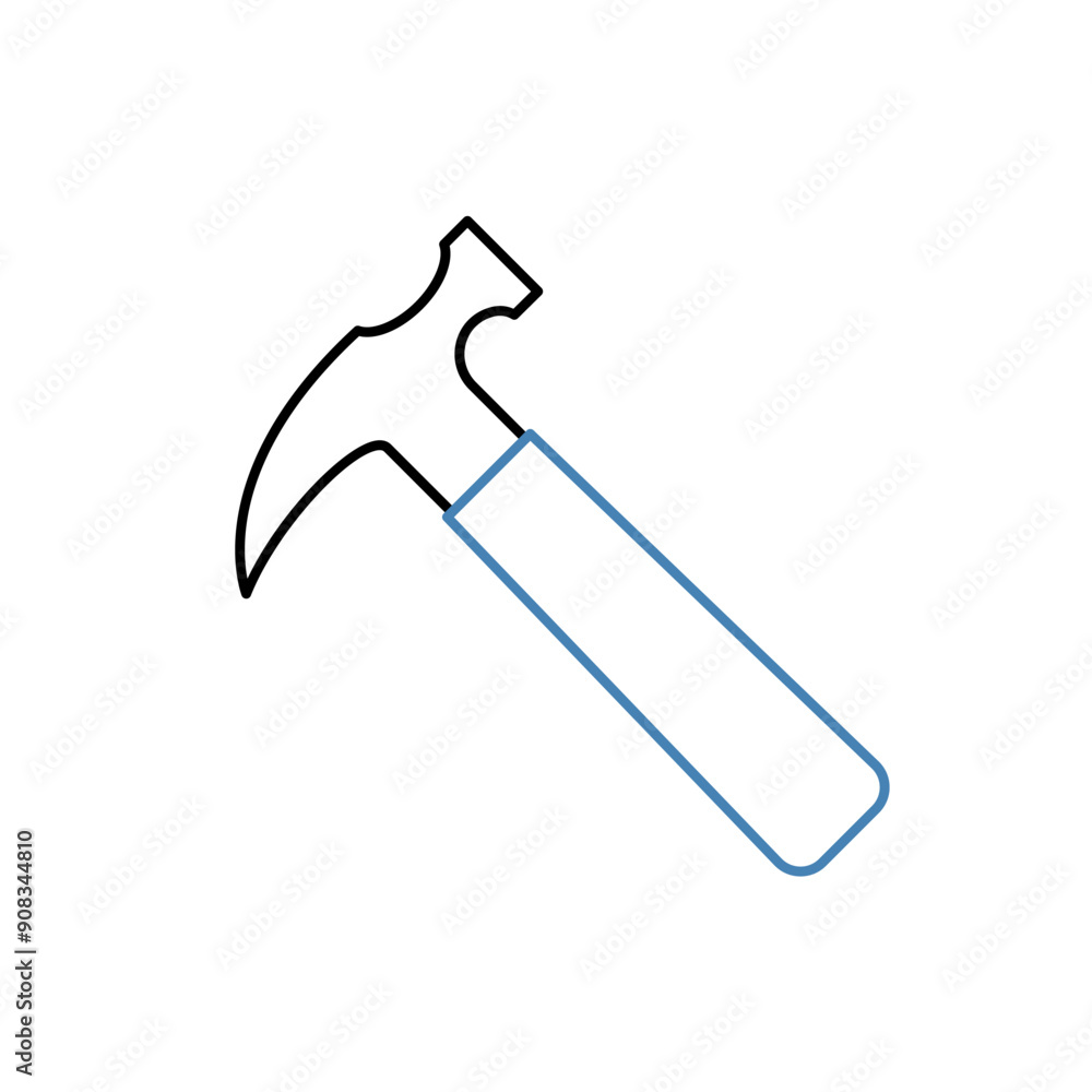 hammer concept line icon. Simple element illustration. hammer concept outline symbol design. hammer concept line icon. Simple element illustration. hammer concept outline symbol design.