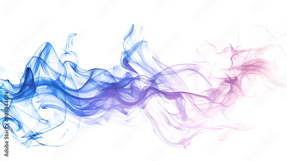 Obraz premium Colorful sound waves isolated on transparent background