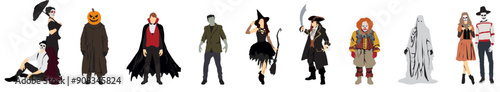 halloween people set collection halloween costume