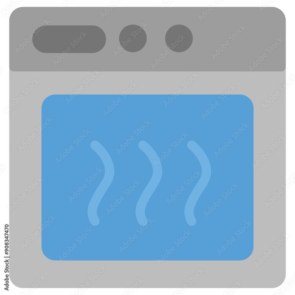 Oven Icon in Flat Style Oven Icon in Flat Style