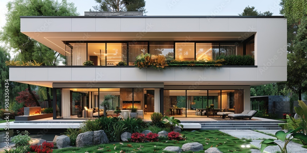 Modern Minimalist Residence in Lush Surroundings Modern Minimalist Residence in Lush Surroundings