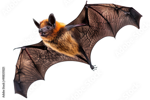 Obraz na płótnie A flying bat isolated on transparent background