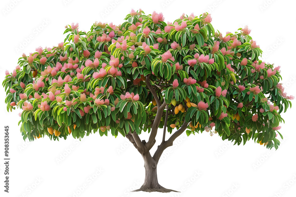 Tree with lush leaves isolated on transparent background Tree with lush leaves isolated on transparent background