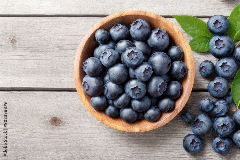 Blueberry over a color background with a copy space Blueberry over a color background with a copy space