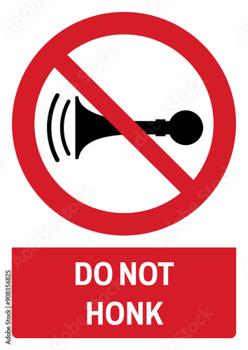 ISO prohibition safety signs_do not honk size a4/a3/a2/a1	