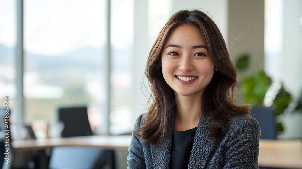 Confident Young Professional Woman in Office Confident Young Professional Woman in Office