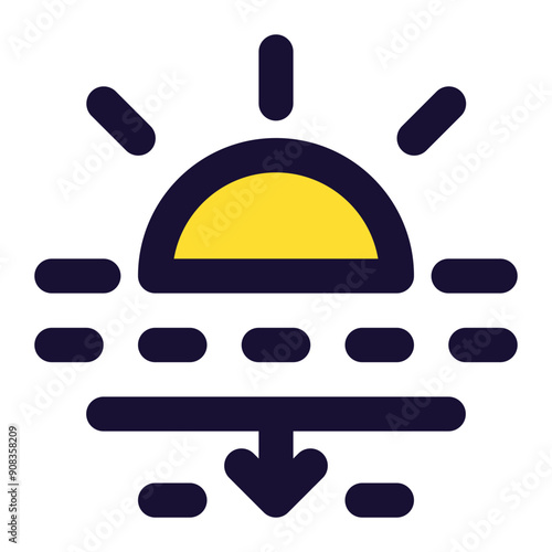 sunset icon for illustartion