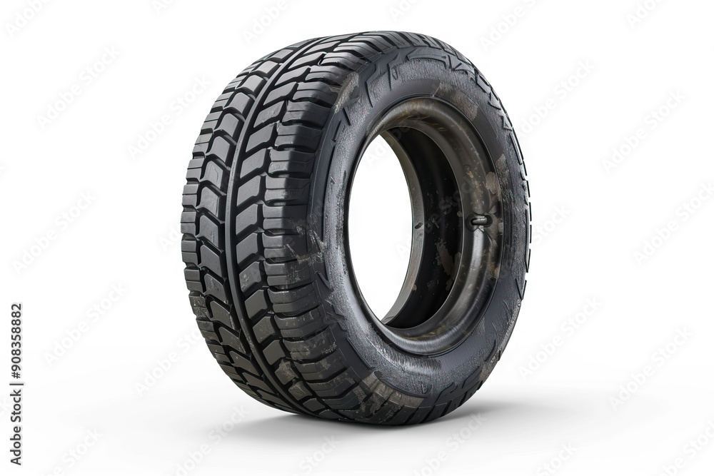 Rugged off-road tire designed for maximum traction and durability, isolated on a white background, suitable for all terrains. Rugged off-road tire designed for maximum traction and durability, isolated on a white background, suitable for all terrains.