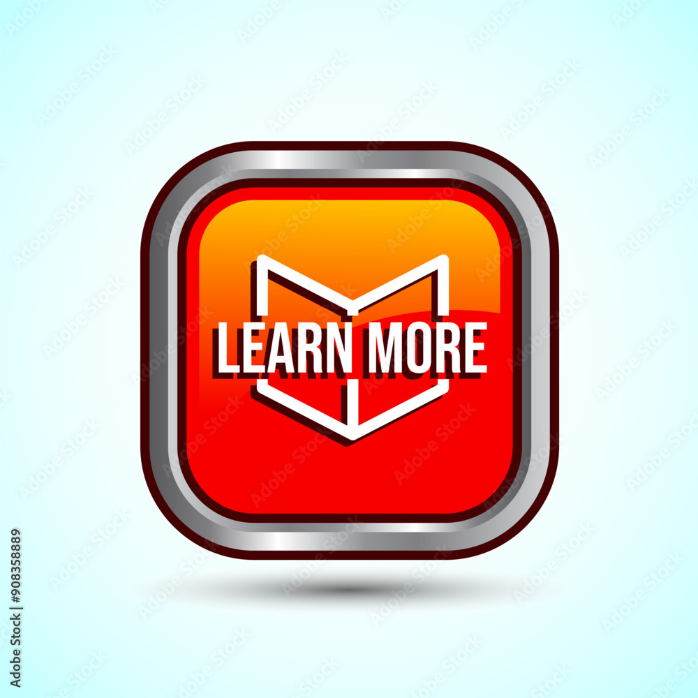 Learn More Icon Button Design Illustration Learn More Icon Button Design Illustration