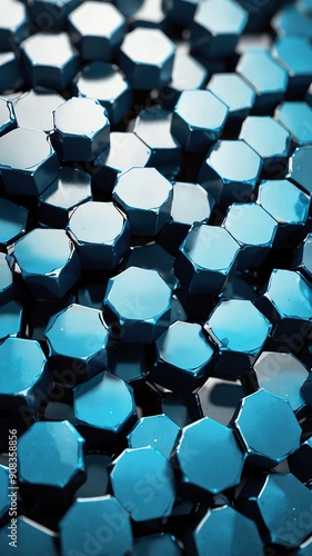 blue honeycomb pattern abstract background backdrop design copy space illustration art