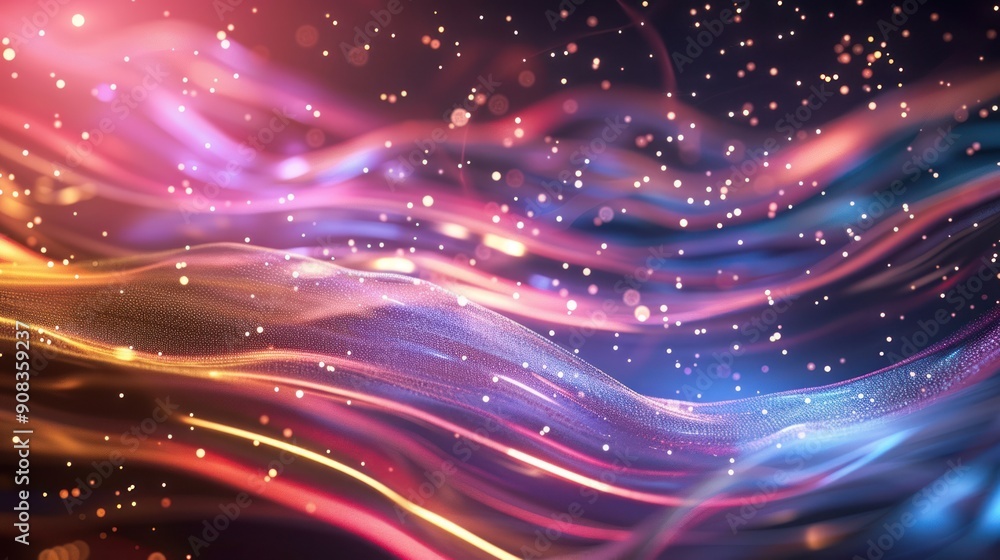 Obraz premium Abstract light wave striped colorful background