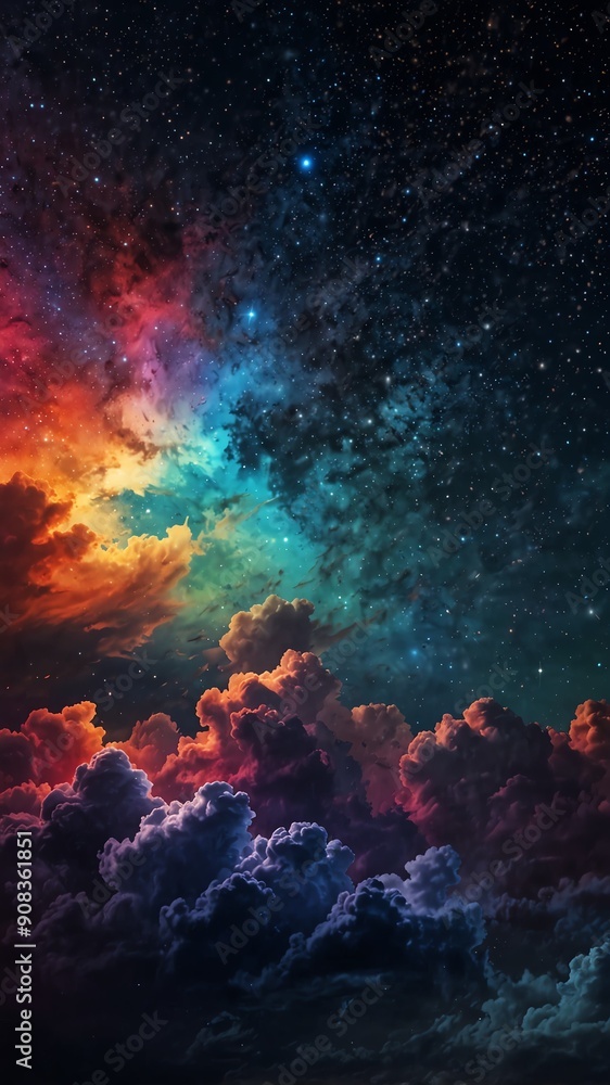 colorful night sky abstract background backdrop design copy space illustration art colorful night sky abstract background backdrop design copy space illustration art