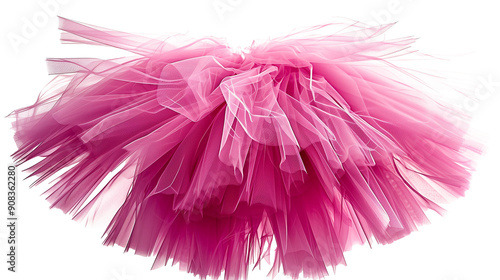 Pink tutu skirt isolated on transparent background