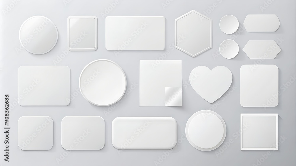 White Stickers Mockup: A Blank Canvas for Creativity Generative AI White Stickers Mockup: A Blank Canvas for Creativity Generative AI
