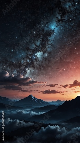 white night sky abstract background backdrop design copy space illustration art
