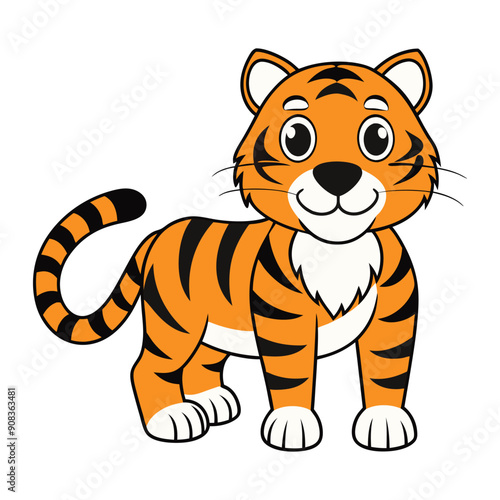 Cartoon tiger vector