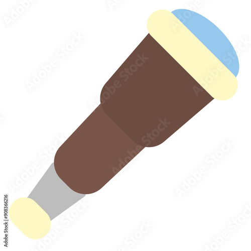 Monocular Icon in Flat Style
