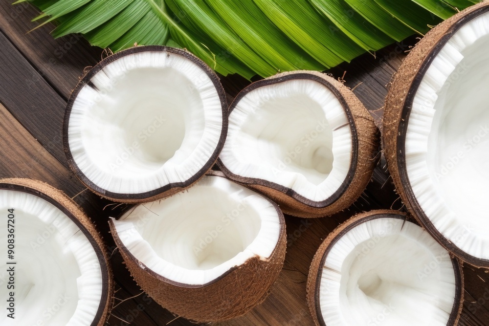 Coconut pattern background Coconut pattern background
