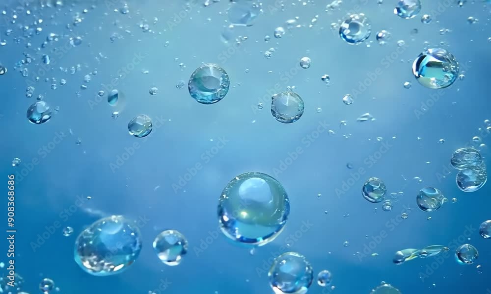 Abstract Blue Bubbles Background Abstract Blue Bubbles Background