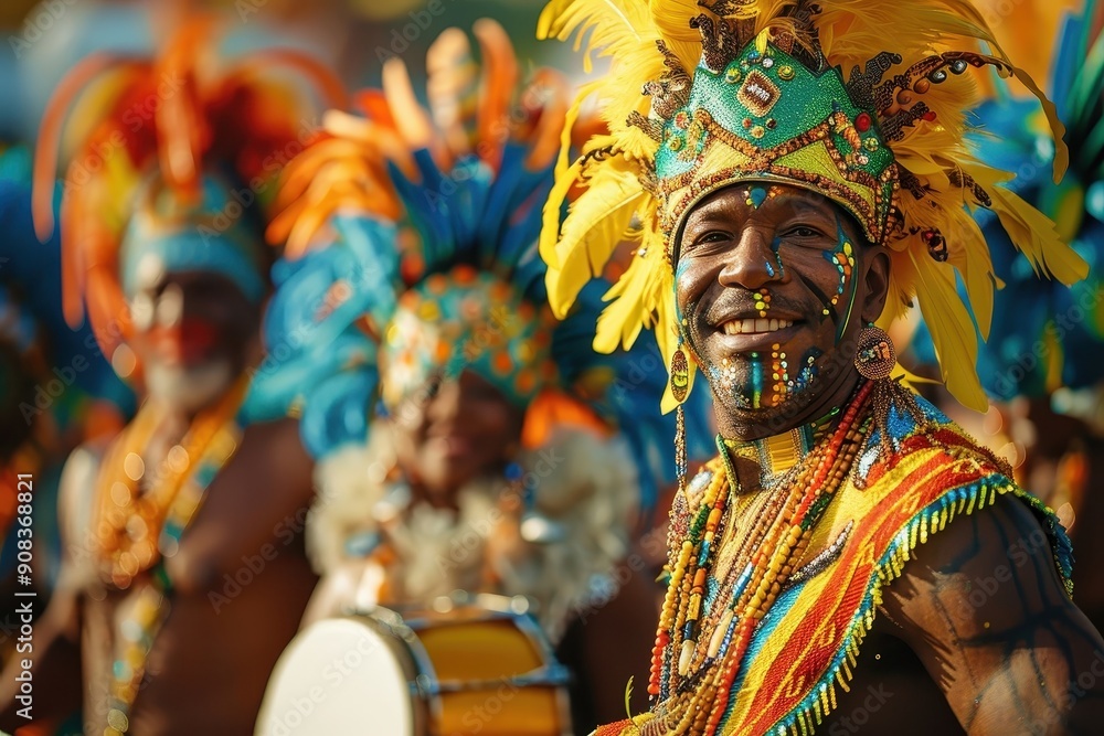 A vibrant Carnival parade in Brazil, showcasing elaborate floats and samba dancers. A vibrant Carnival parade in Brazil, showcasing elaborate floats and samba dancers.