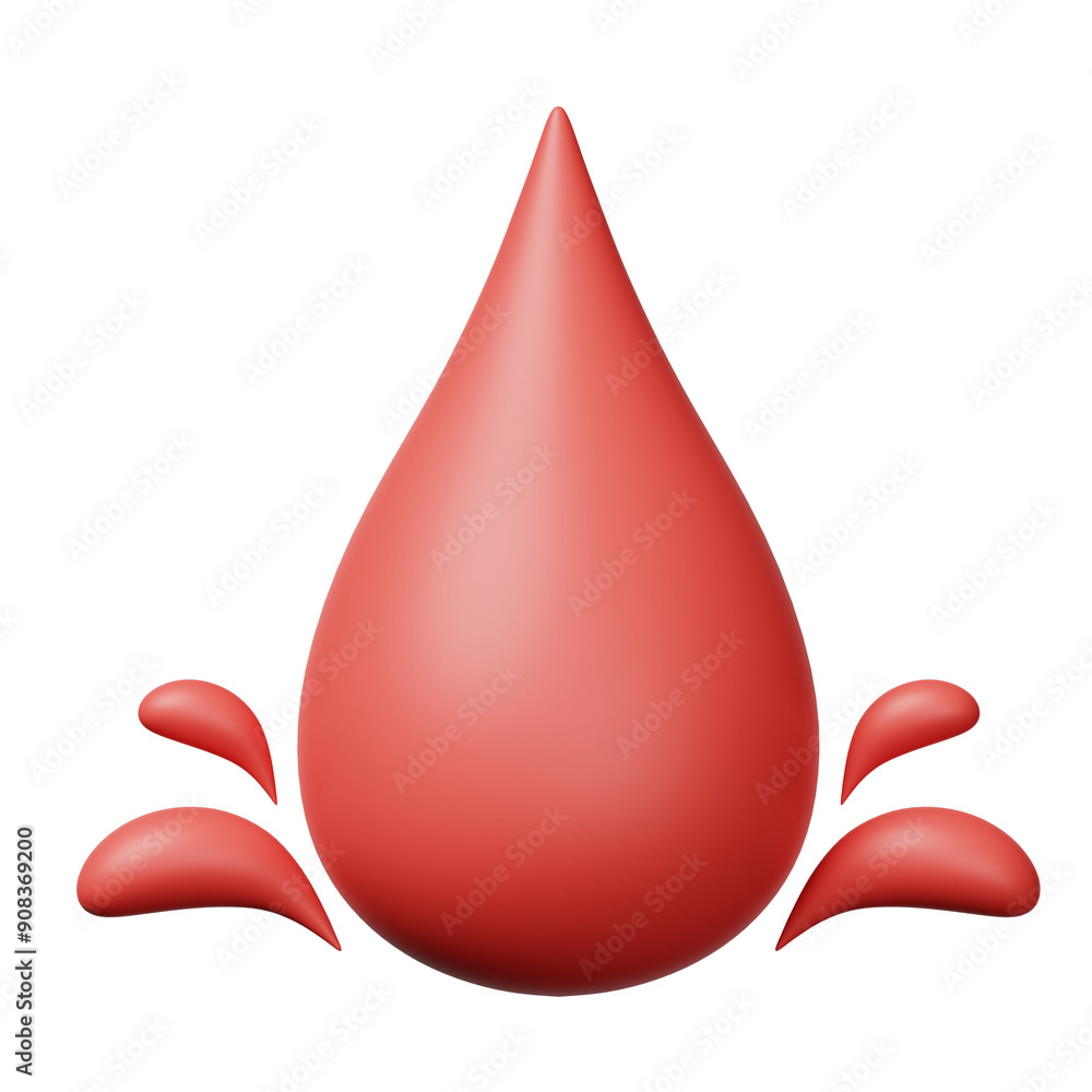 Obraz premium Blood Drop Drip Test sample 3d illustration