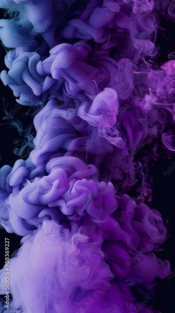 Blue and purple smoke merging isolated on transparent background Blue and purple smoke merging isolated on transparent background