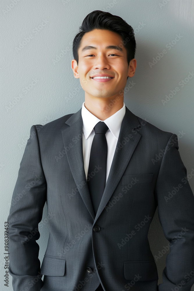 happy young asian business man in a suit happy young asian business man in a suit